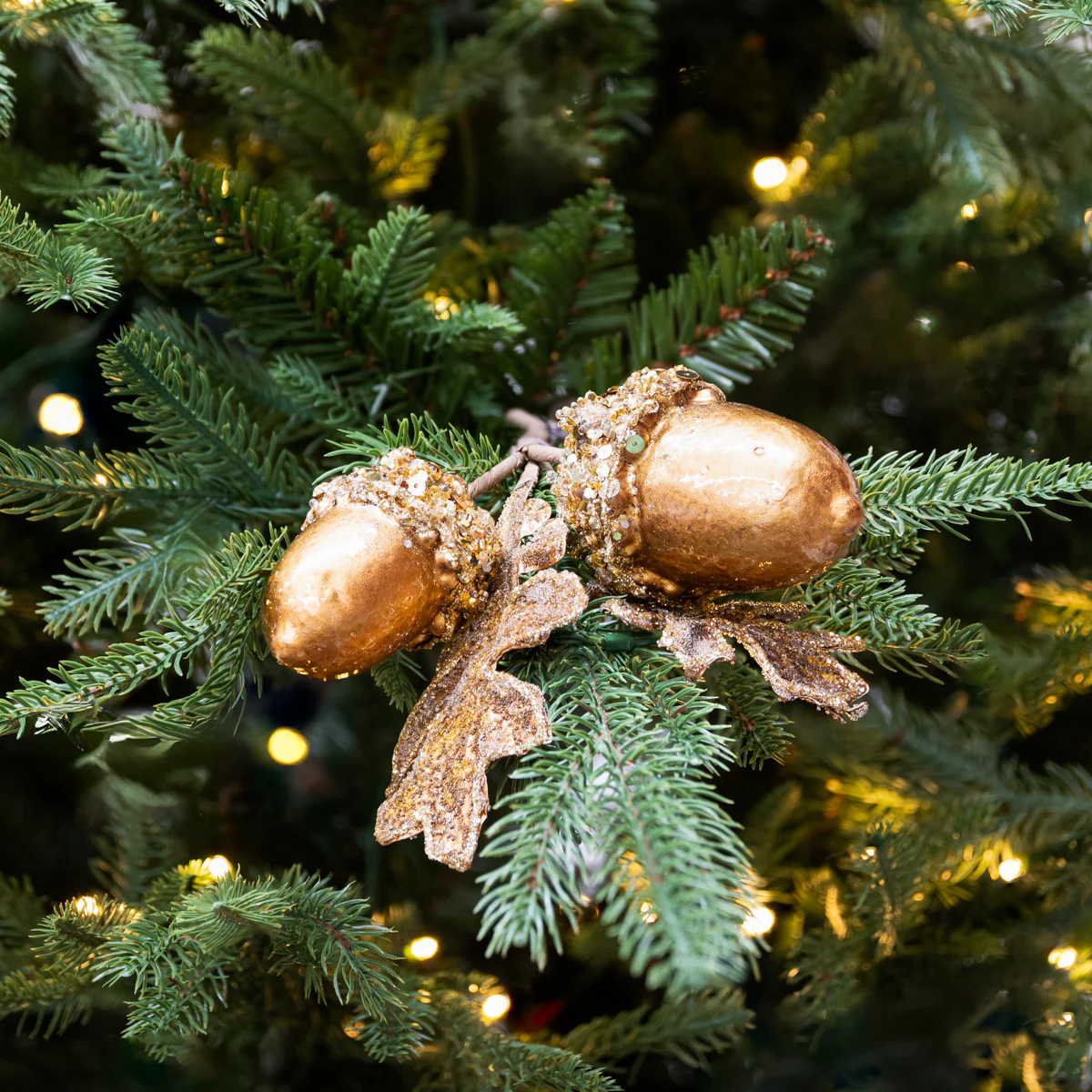 Acorn Ornament With Clip (Gold) - Image 2