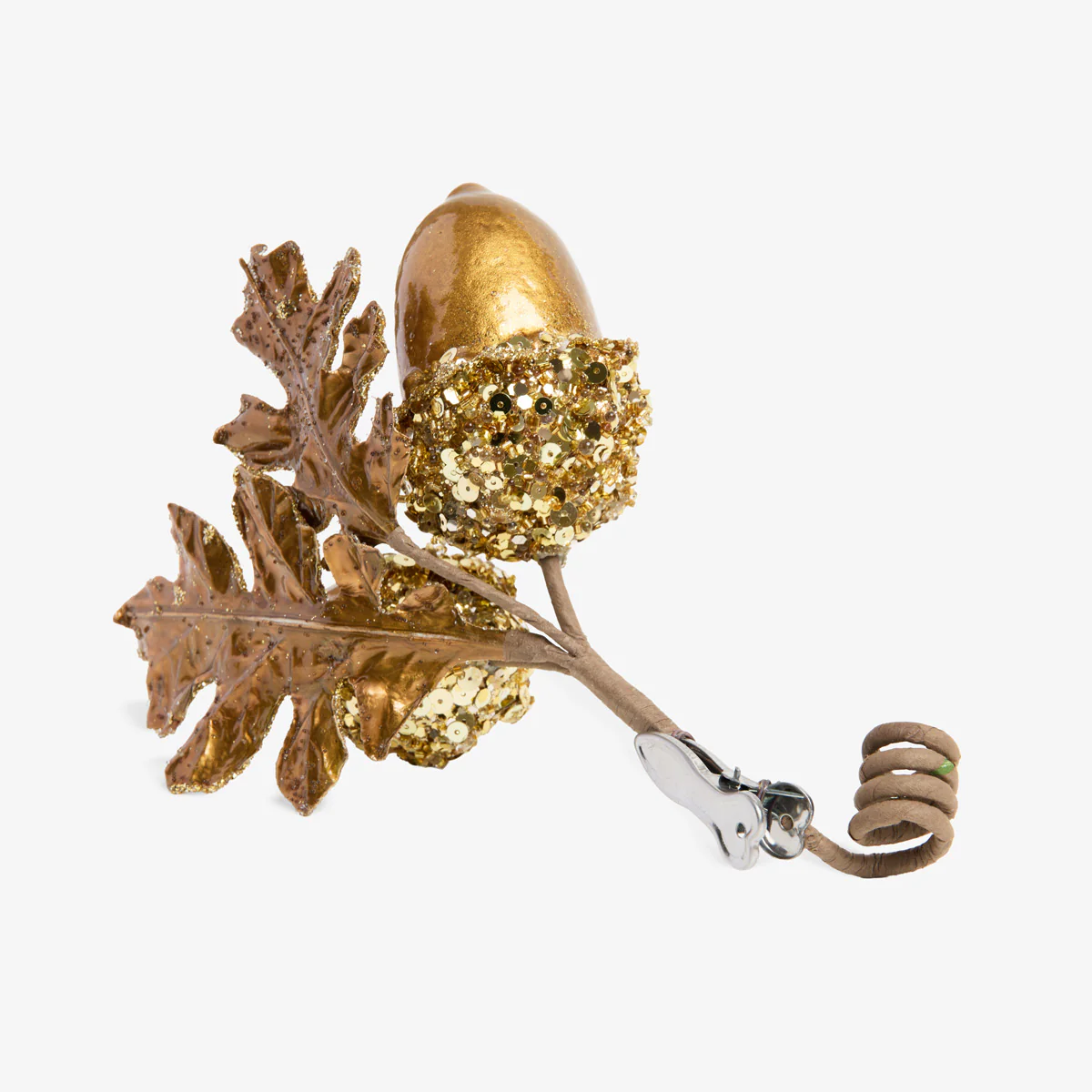 Acorn Ornament With Clip (Gold) - Image 3
