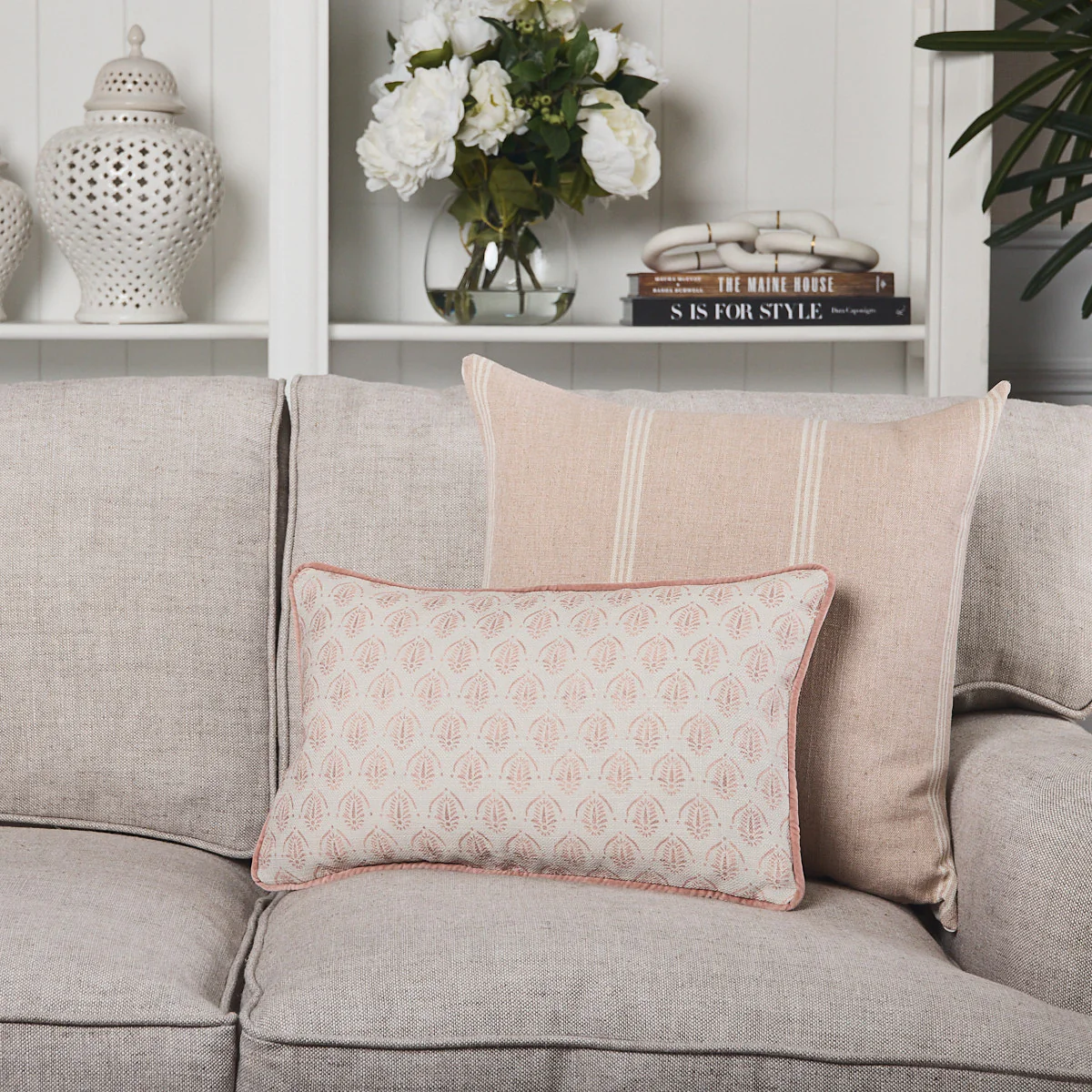 Agave Rectangular Cushion Cover (Blush) - Image 2