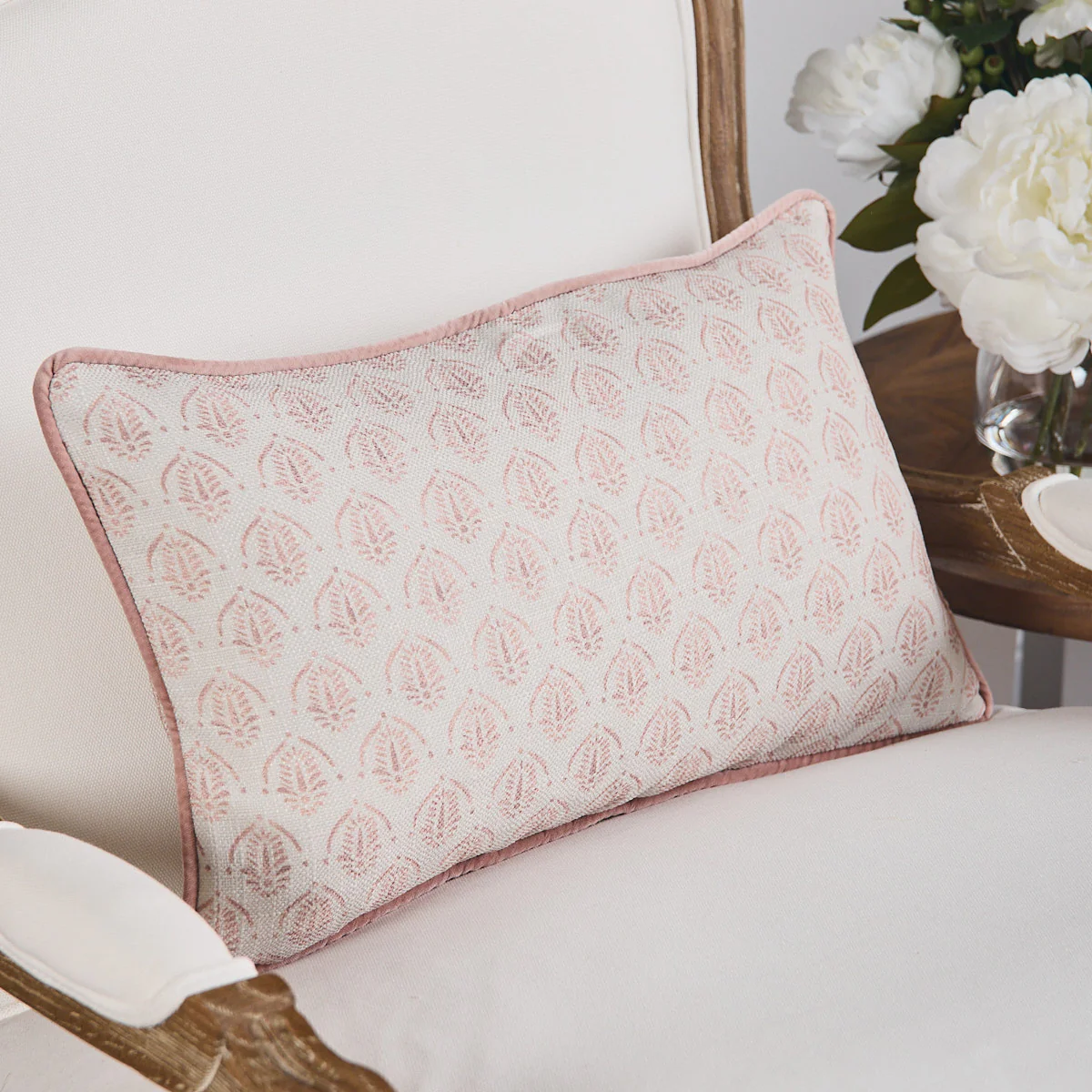 Agave Rectangular Cushion Cover (Blush) - Image 3