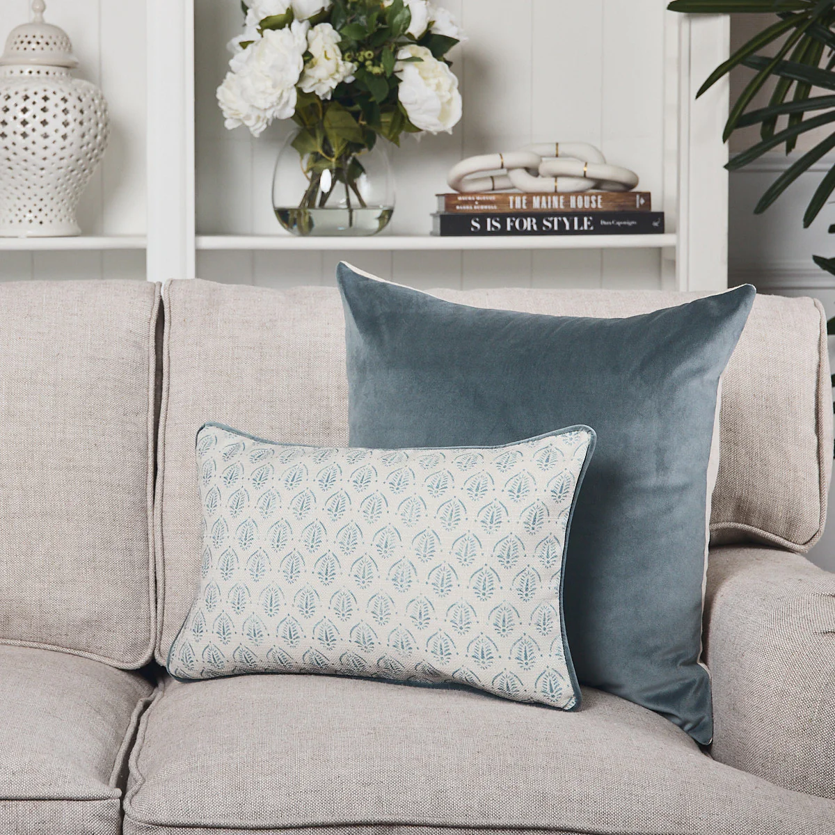 Agave Cushion Cover (Mist Rectangular) - Image 2