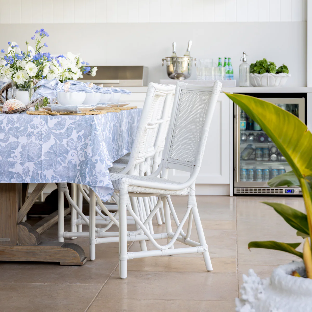 Antigua Rattan Chair (White) - Image 2