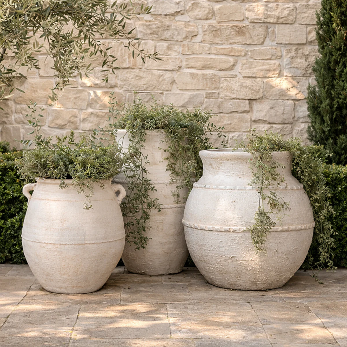 Antique White Planters - Image 2