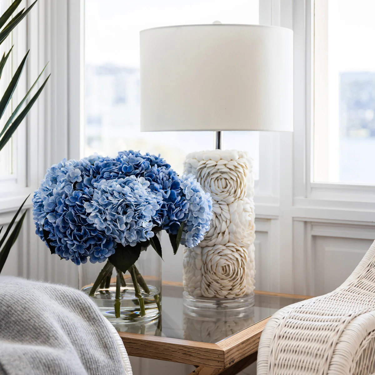 Artificial Arrangement Hydrangea Vera Vase (29cm) - Image 2