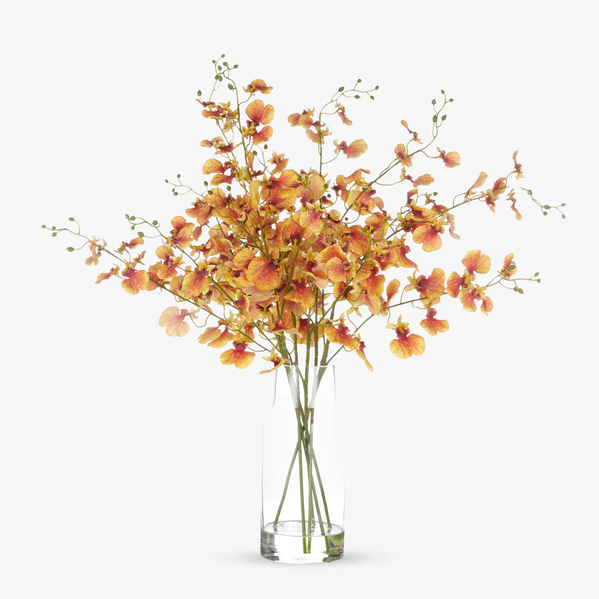 Artificial Dancing Orchids Rachel Vase (Orange)