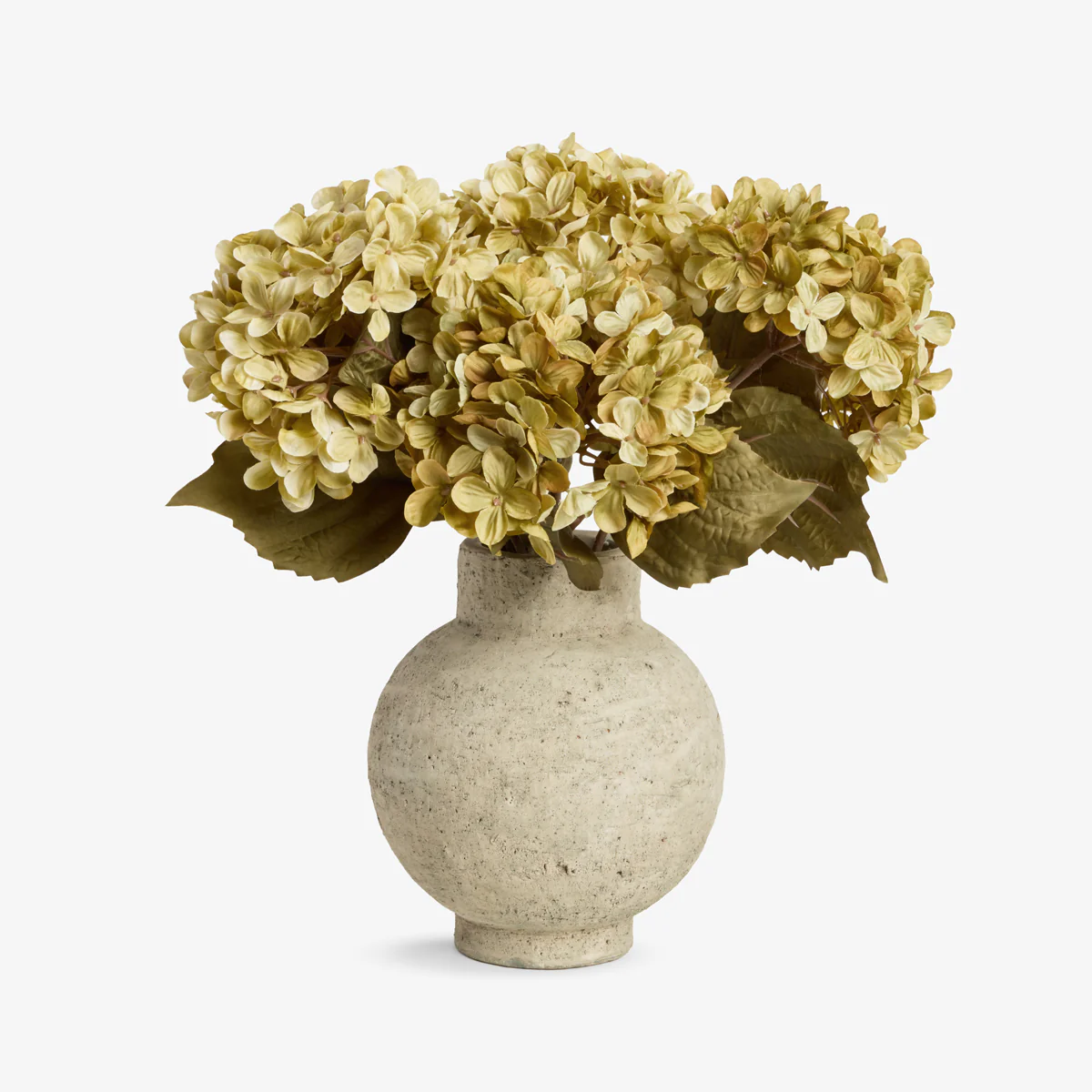 Artificial Green Hydrangea Arrangement 37cm