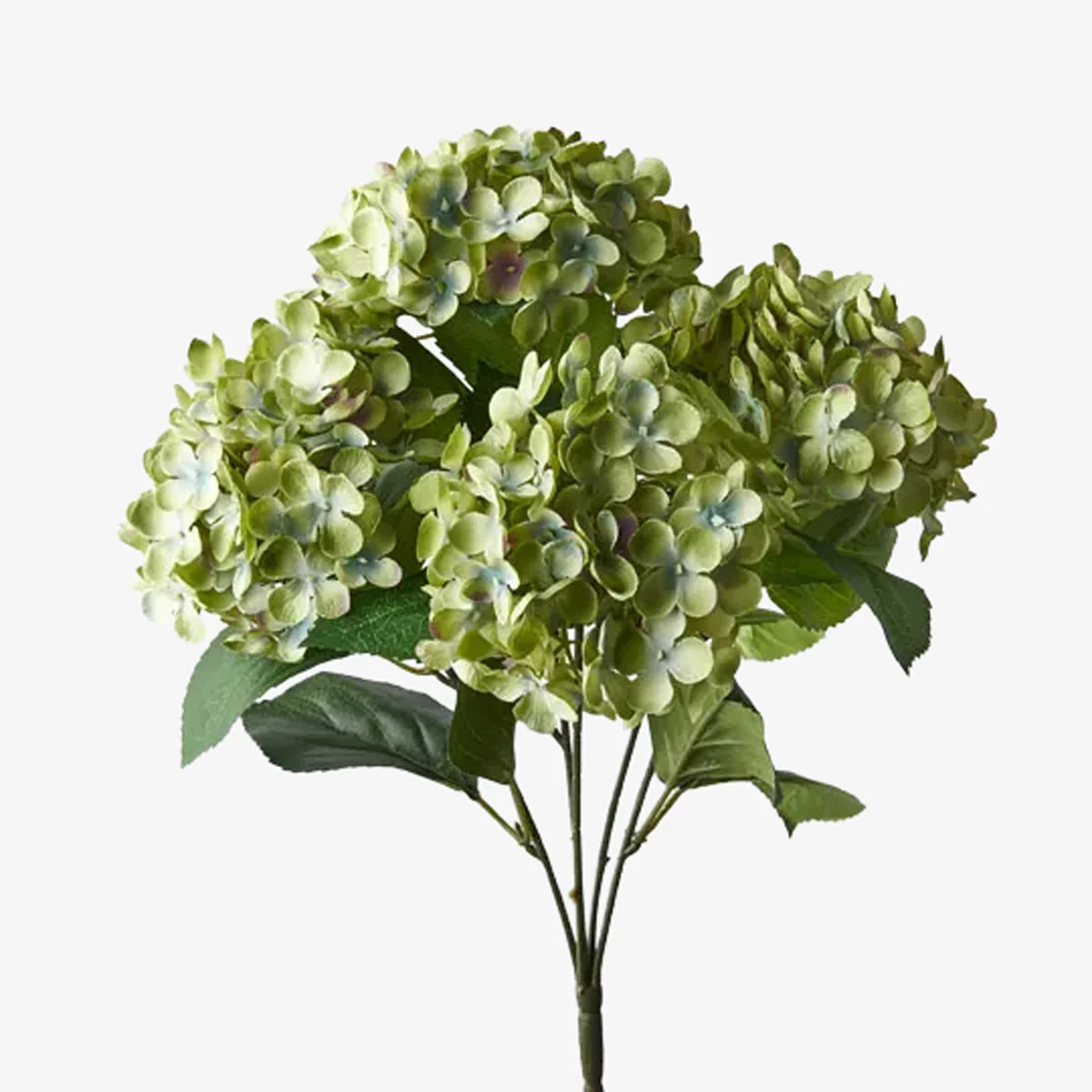 Artificial Hydrangea Bush Stem (Green 46cm)