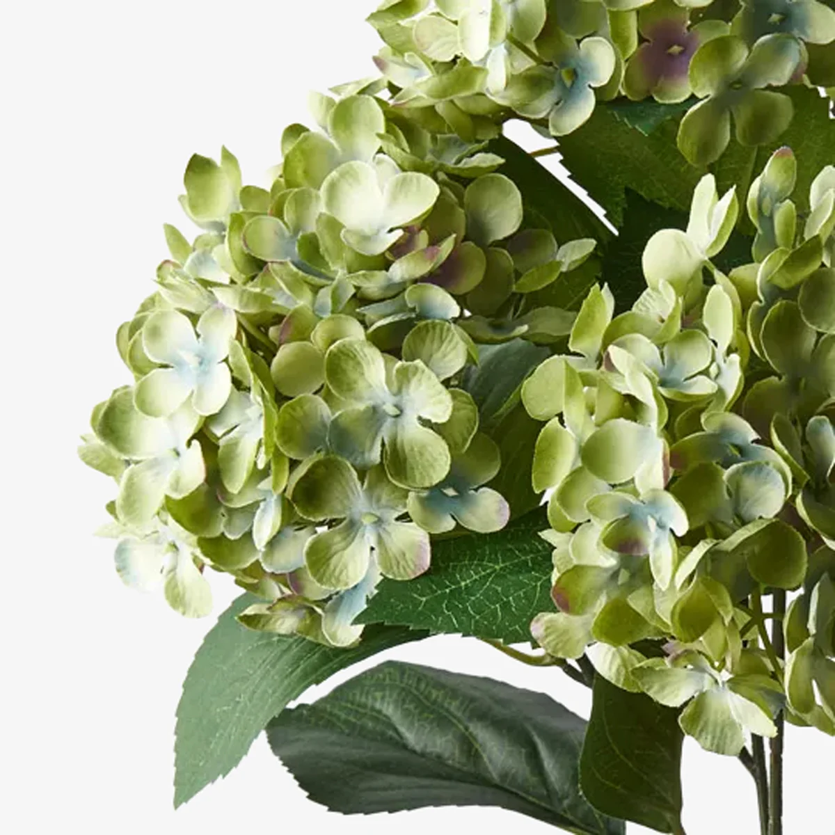 Artificial Hydrangea Bush Stem (Green 46cm) - Image 3