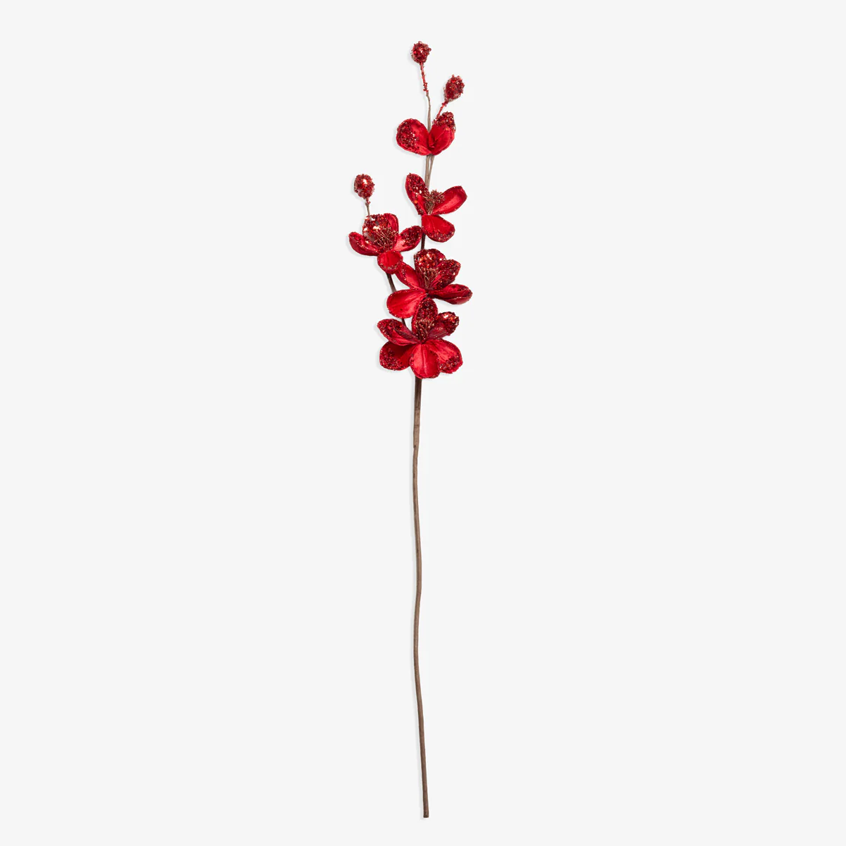 Artificial Magnolia Blossom Spray (Red) - Image 3