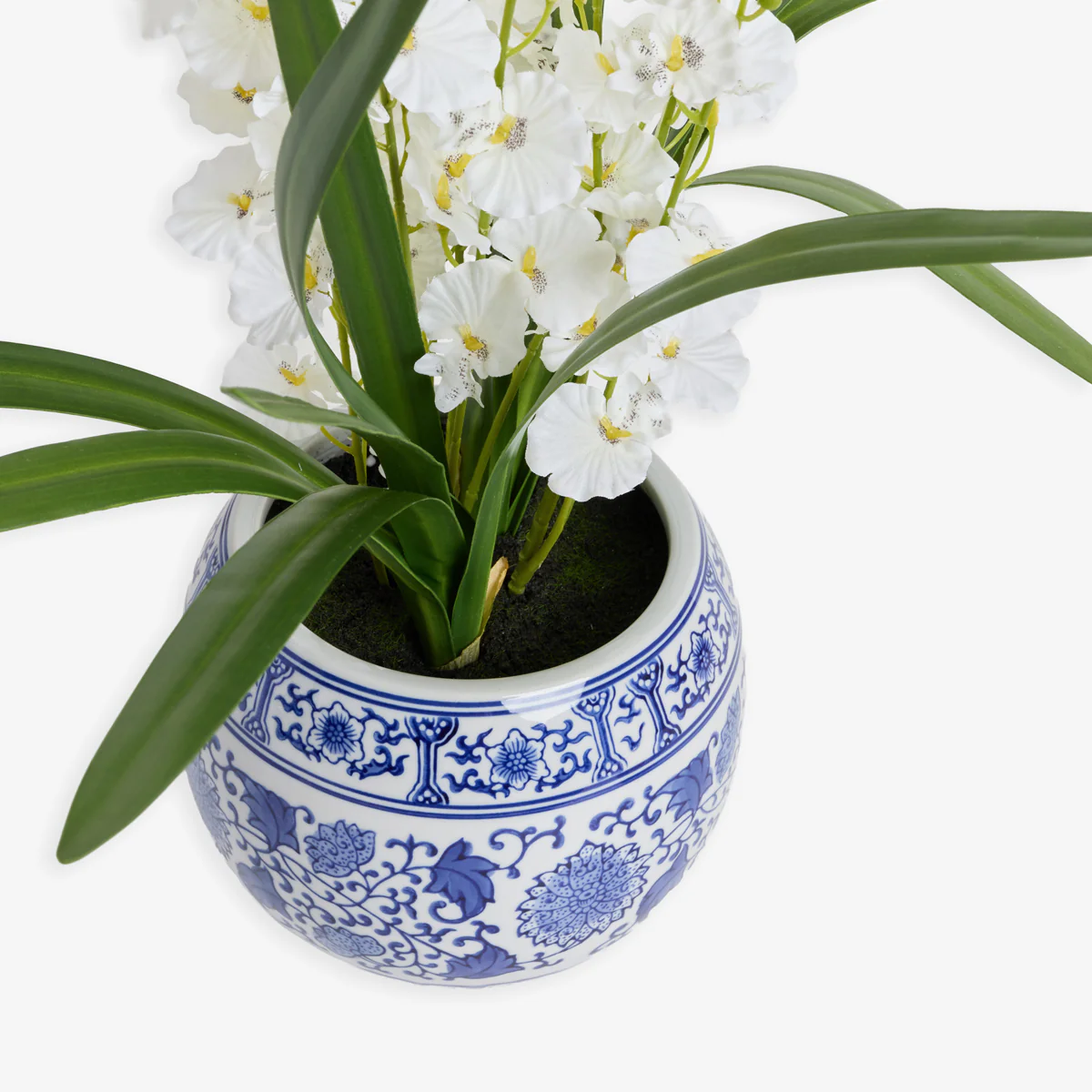 Artificial White Orchid in Pot 56cm - Image 3