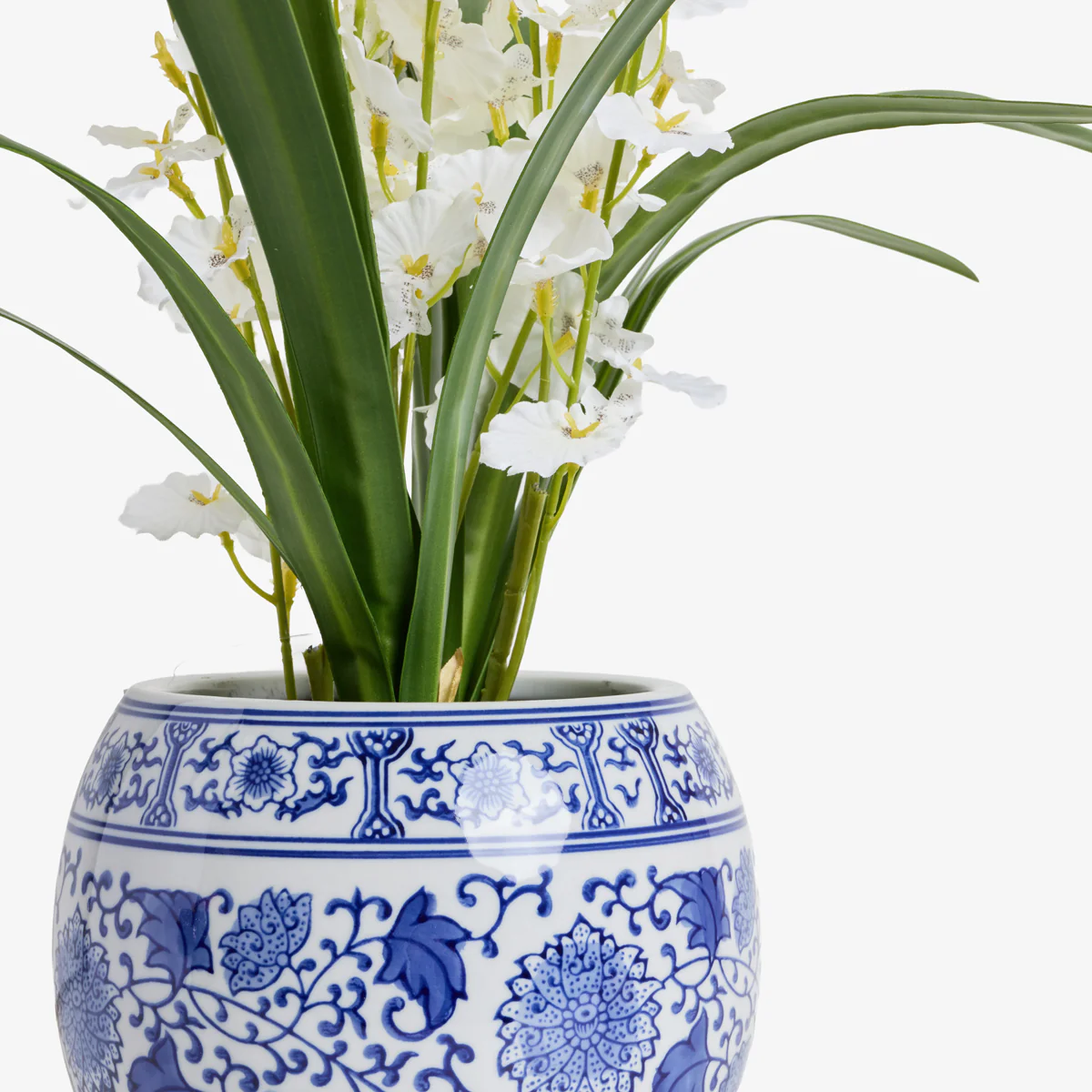 Artificial White Orchid in Pot 56cm - Image 4