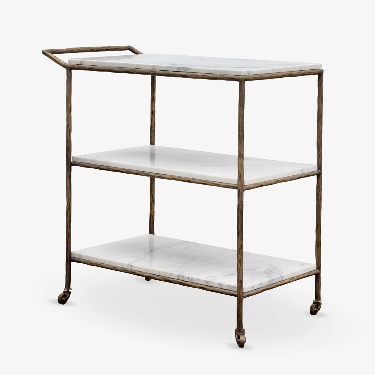 Ashton Marble Bar Cart (Antique Brass) - Image 4