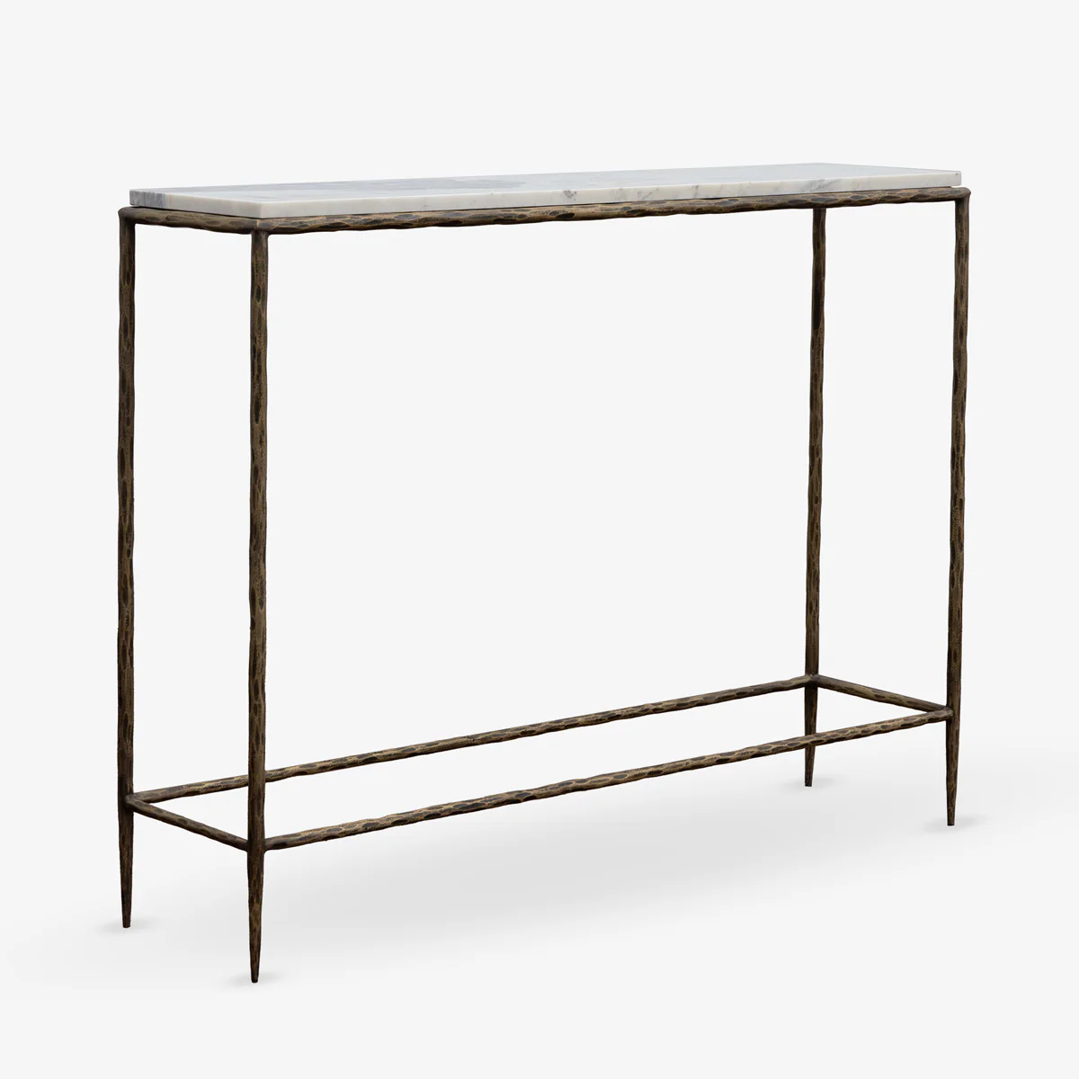 Ashton Marble Console Table (Antique Brass)