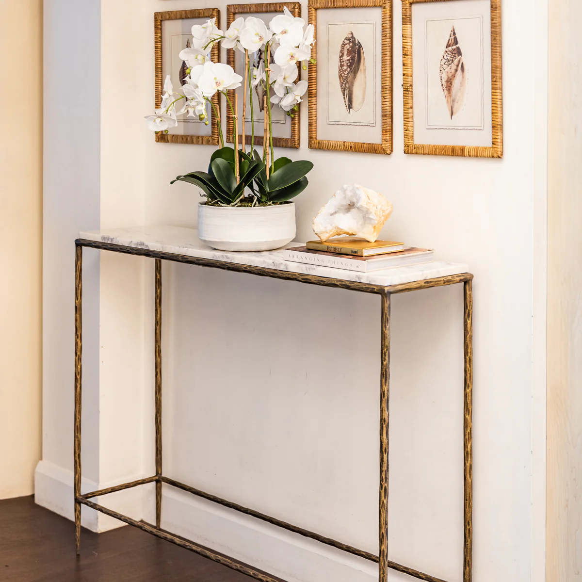 Ashton Marble Console Table (Antique Brass) - Image 2