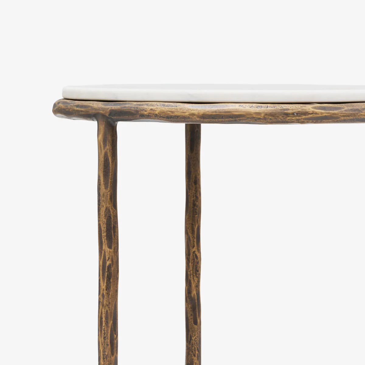 Ashton Marble Round Side Table (Antique Brass) - Image 3