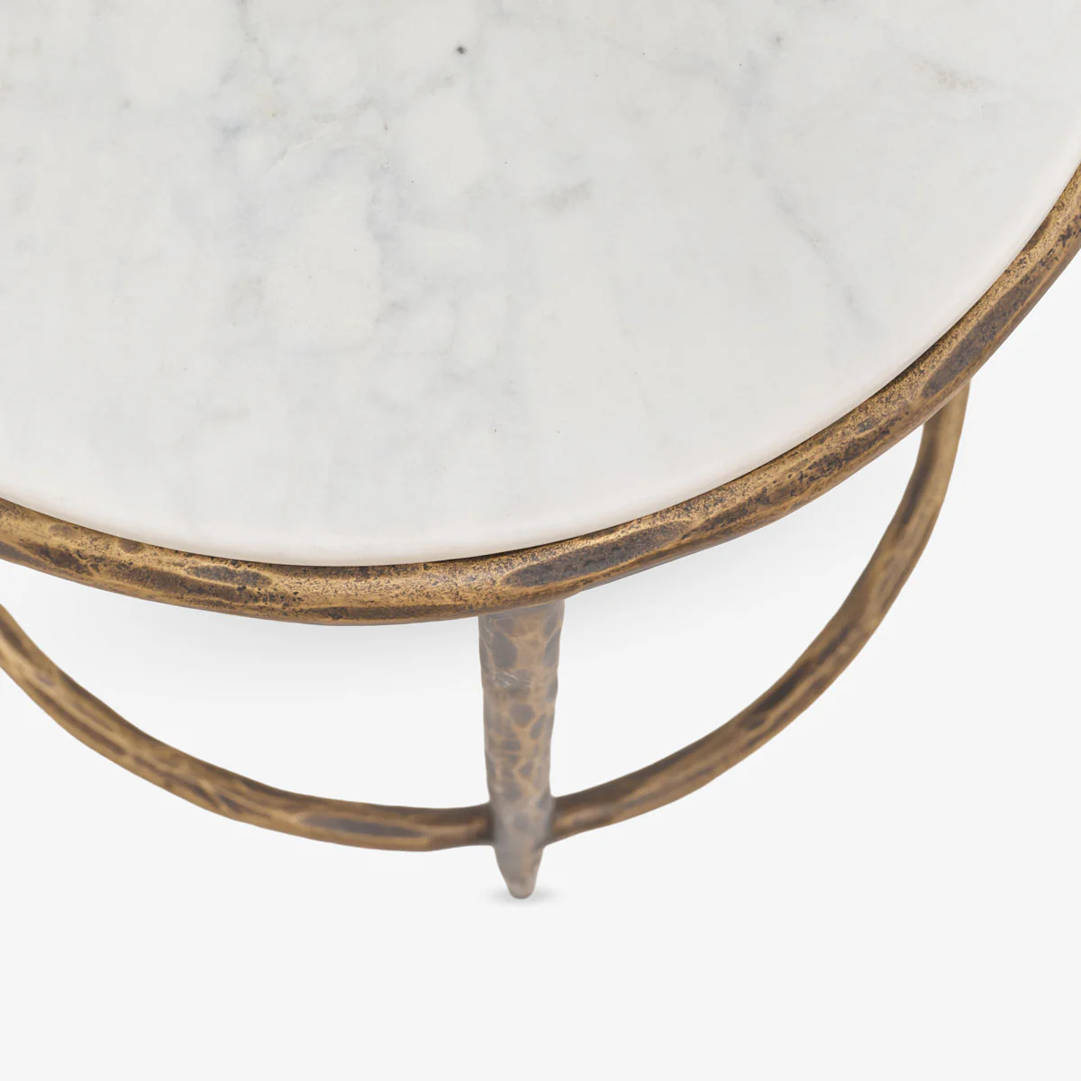 Ashton Marble Round Side Table (Antique Brass) - Image 4
