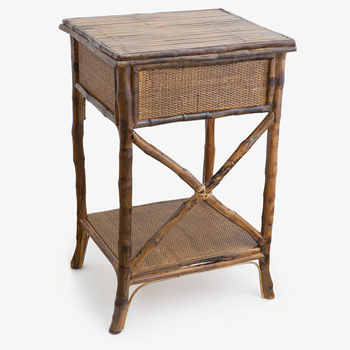 Bamboo 1 Drawer Side Table Natural - Image 3