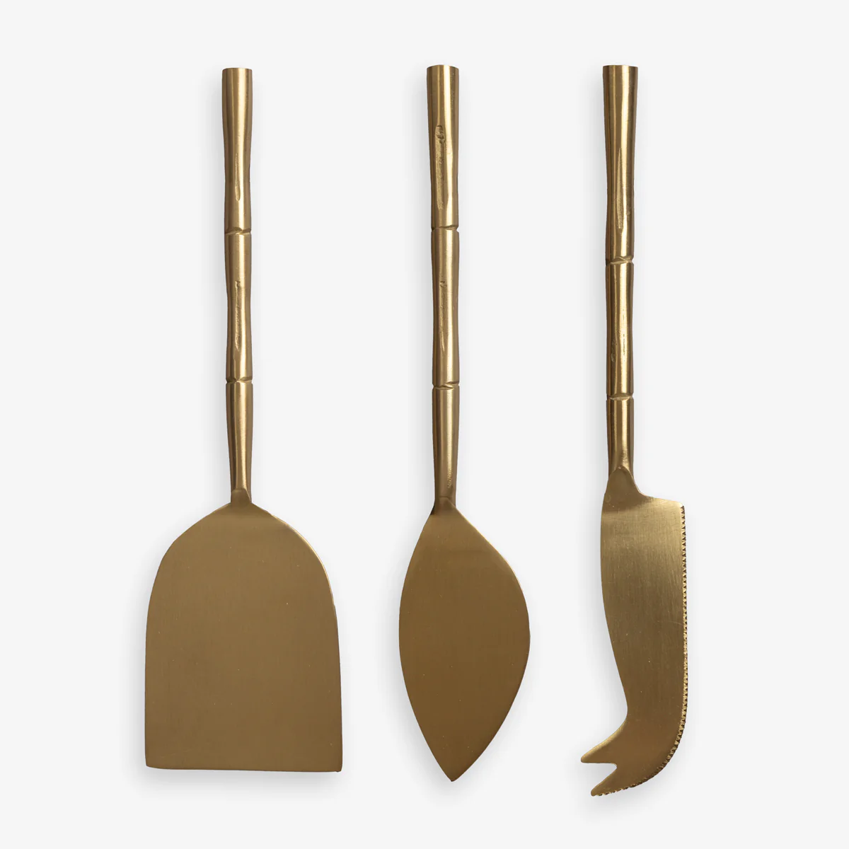 Bamboo Cheese Knife Set of Three (Matt Gold)