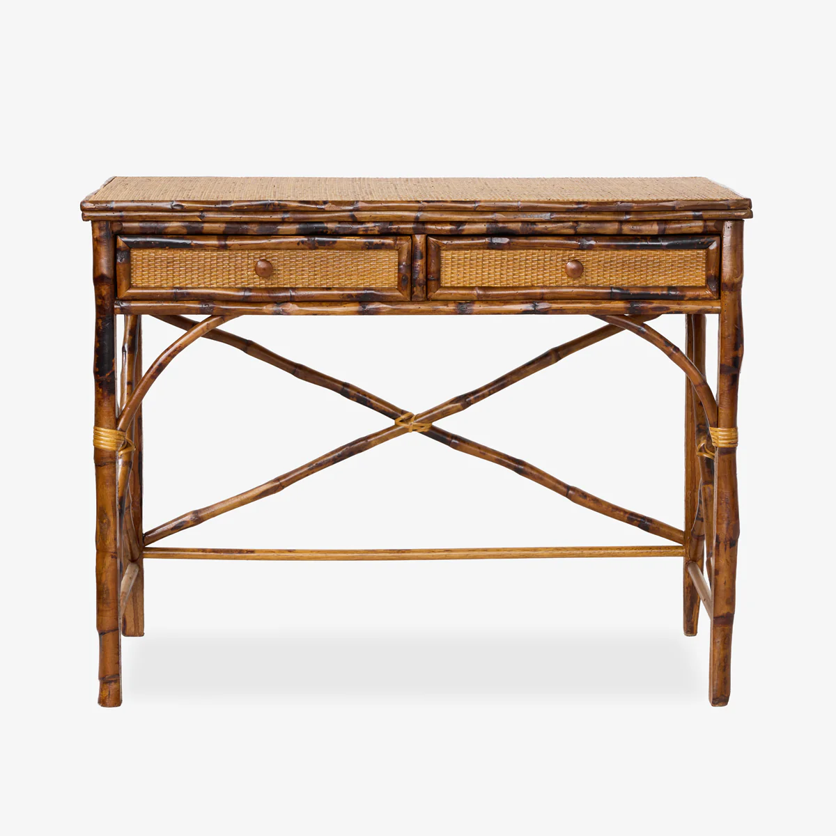 Bamboo Desk With Two Drawers - Image 3