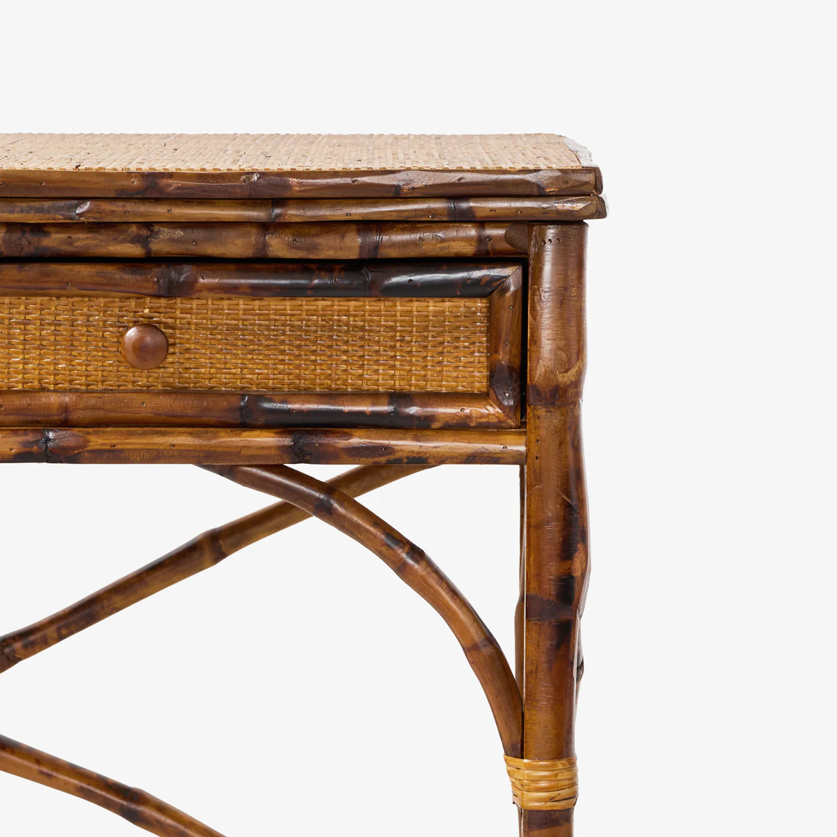 Bamboo Desk With Two Drawers - Image 4