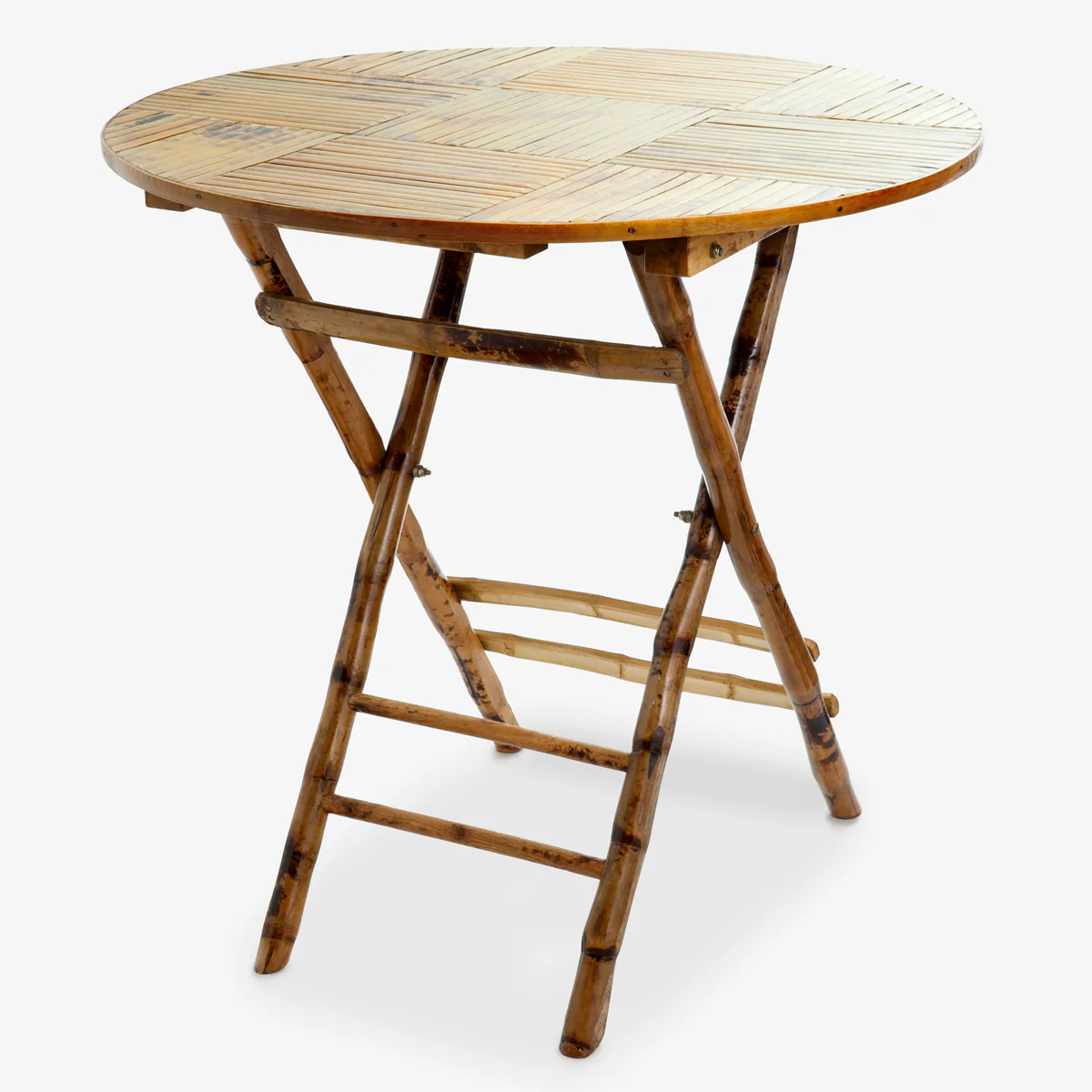 Bamboo Folding Table Round (Natural)