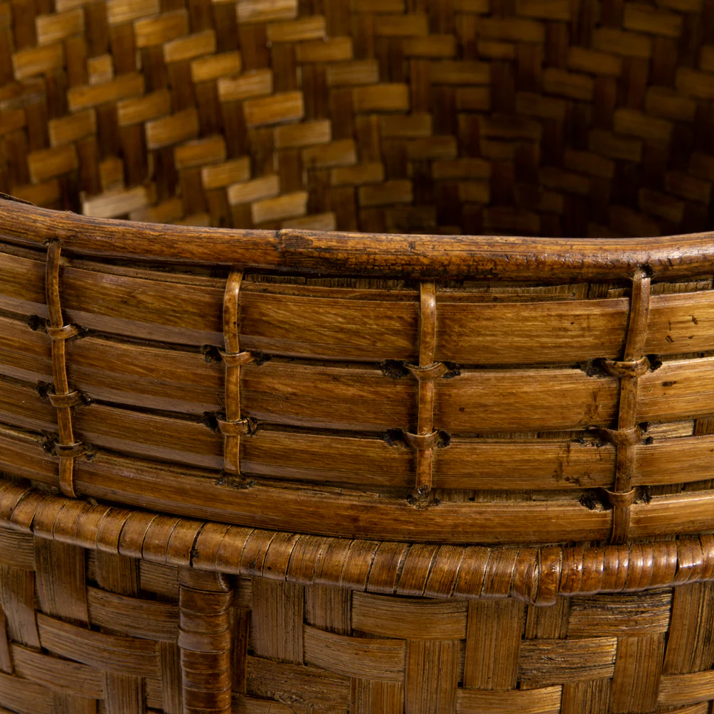 Bamboo & Rattan Laundry Basket Brown - Image 4