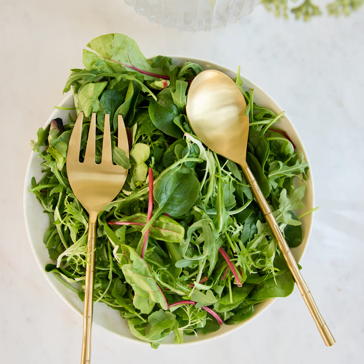 Bamboo Salad Servers Set of Two (Matt Gold) - Image 2