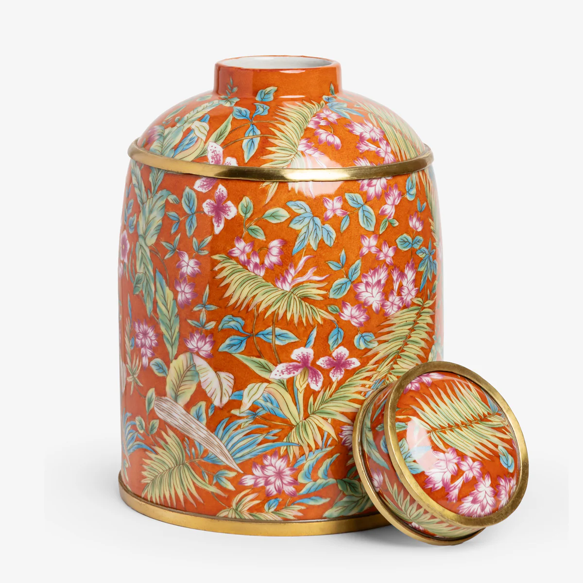 Barclay Palm Leaves Round Jar (33cm) - Image 3