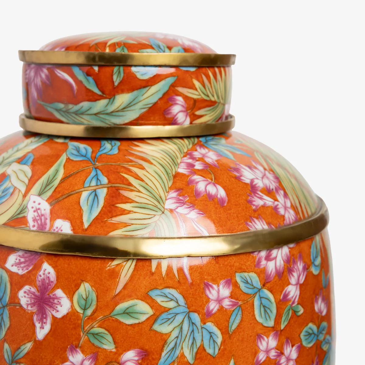 Barclay Palm Leaves Round Jar (33cm) - Image 5