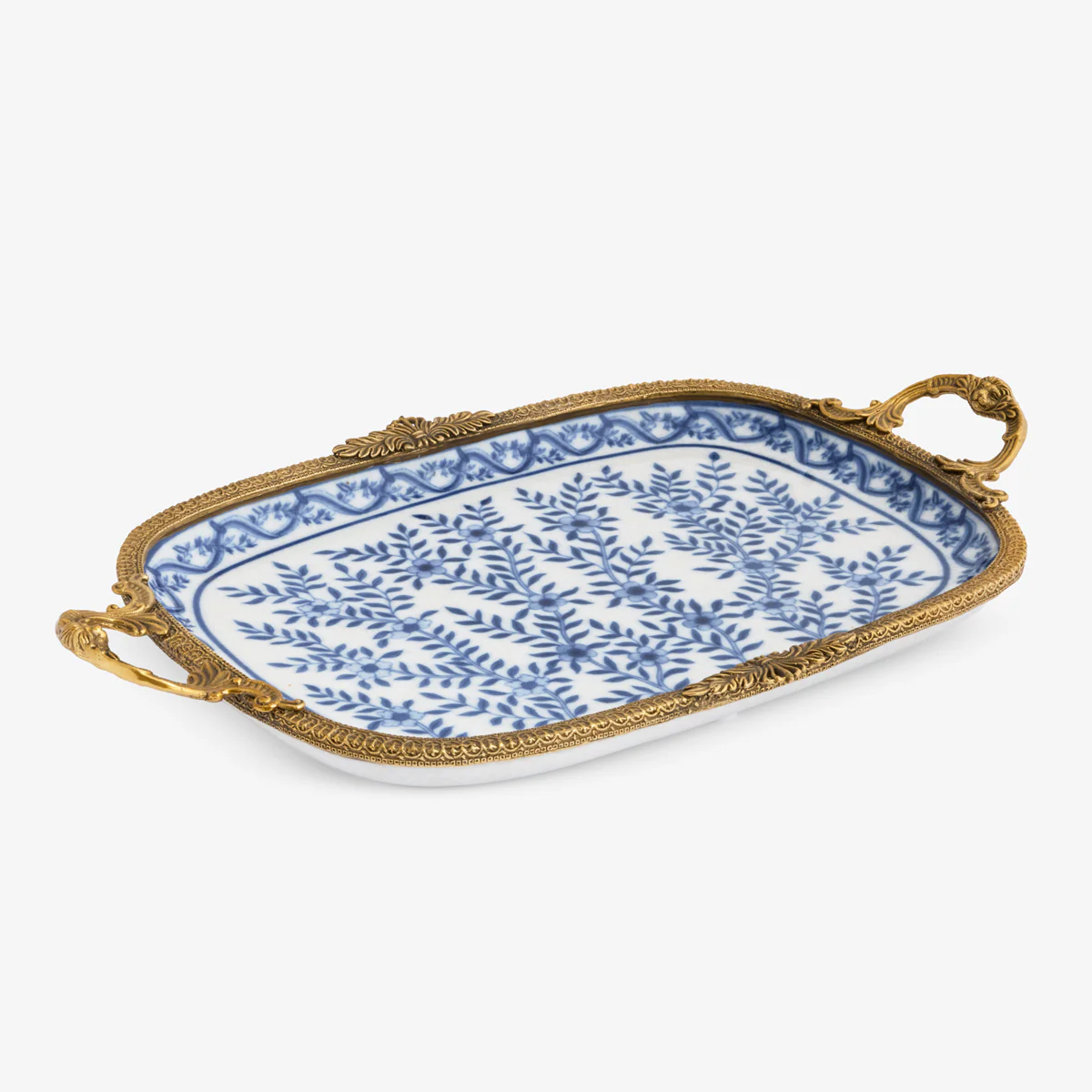 Barclay Tray With Brass Handles