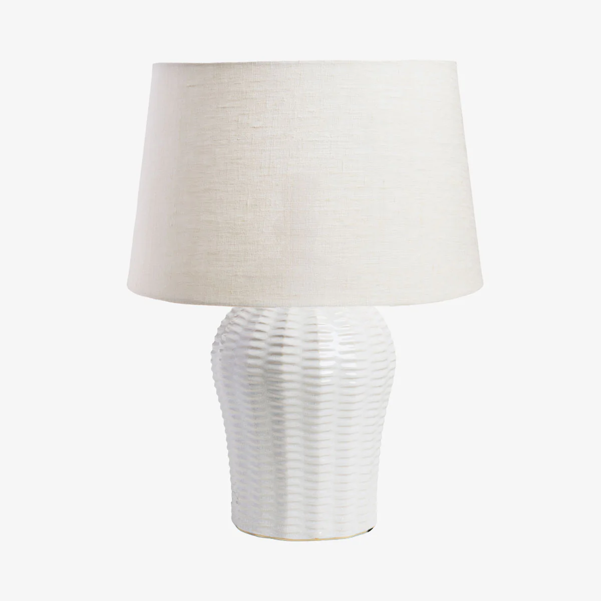 Basket Weave Lamps (White)