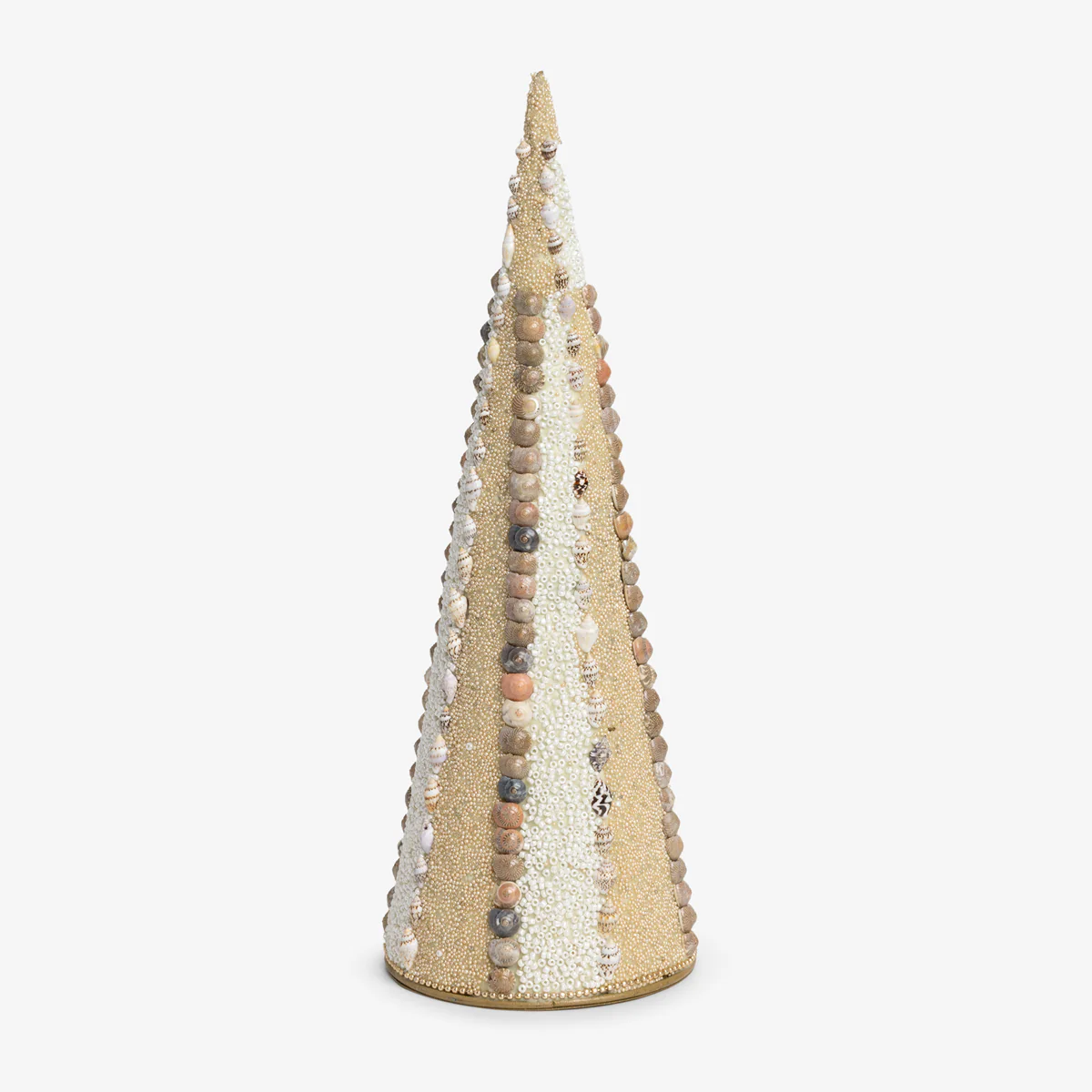 Bead & Shell Cone Tree Decoration