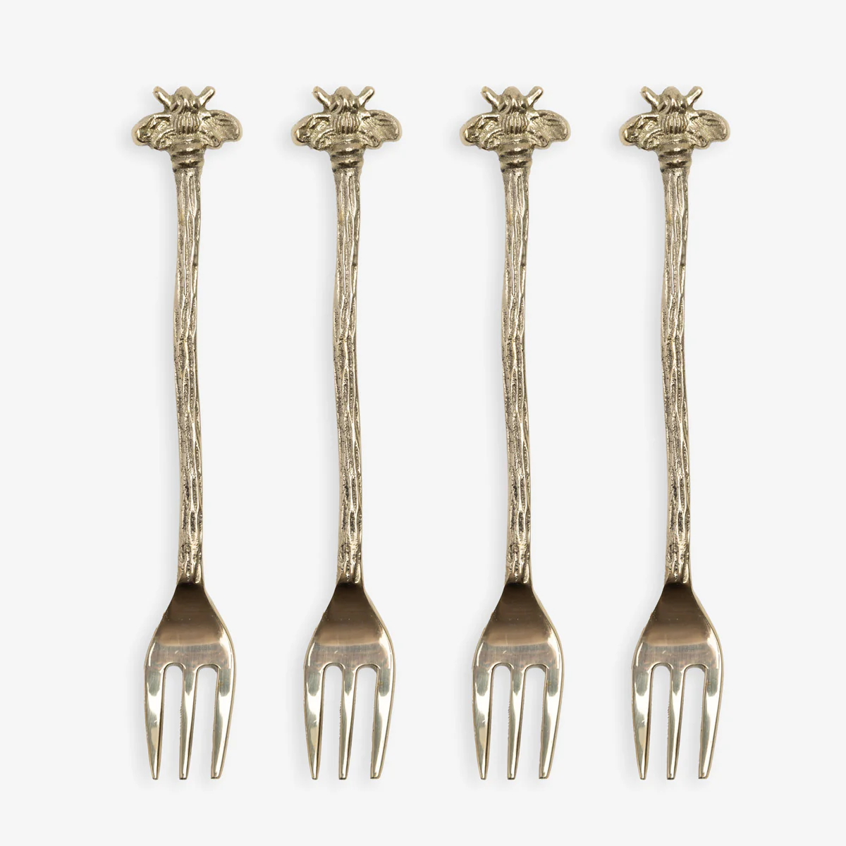 Bee Cake Fork (Set of 4 Brass)