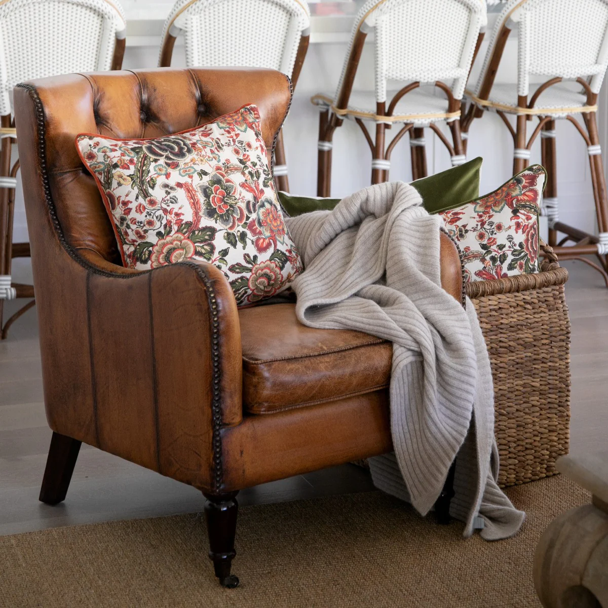 Bemboka Angora & Merino Wide Rib Throw (Wheat) PRE-ORDER - Image 3