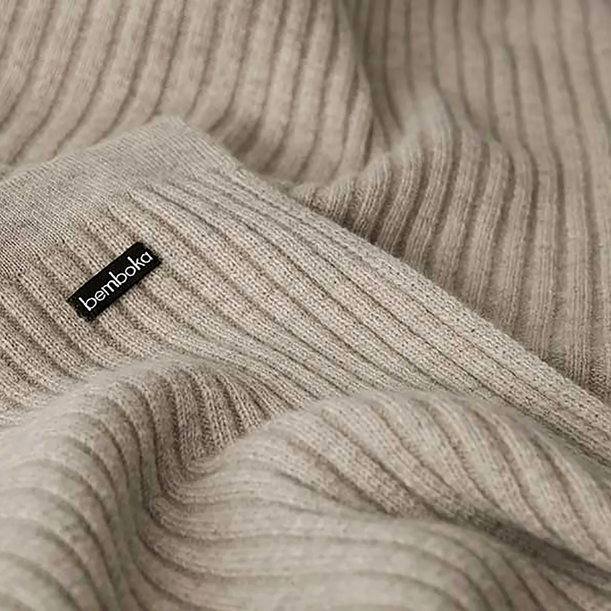 Bemboka Angora & Merino Wide Rib Throw (Wheat) PRE-ORDER - Image 5