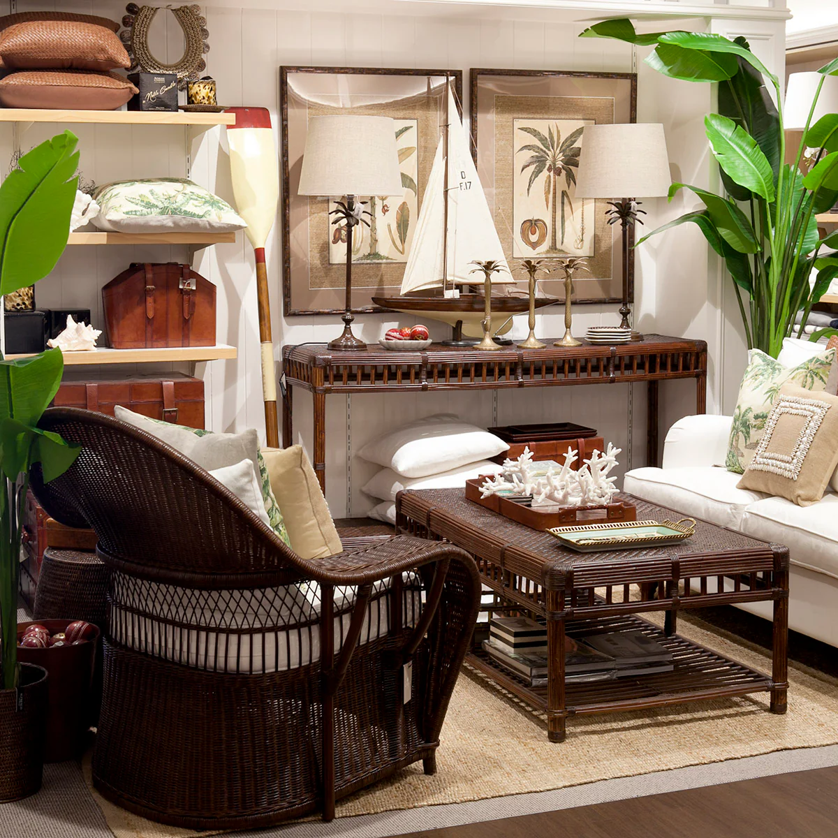 Bermuda Rattan Coffee Table (Brown) - Image 4