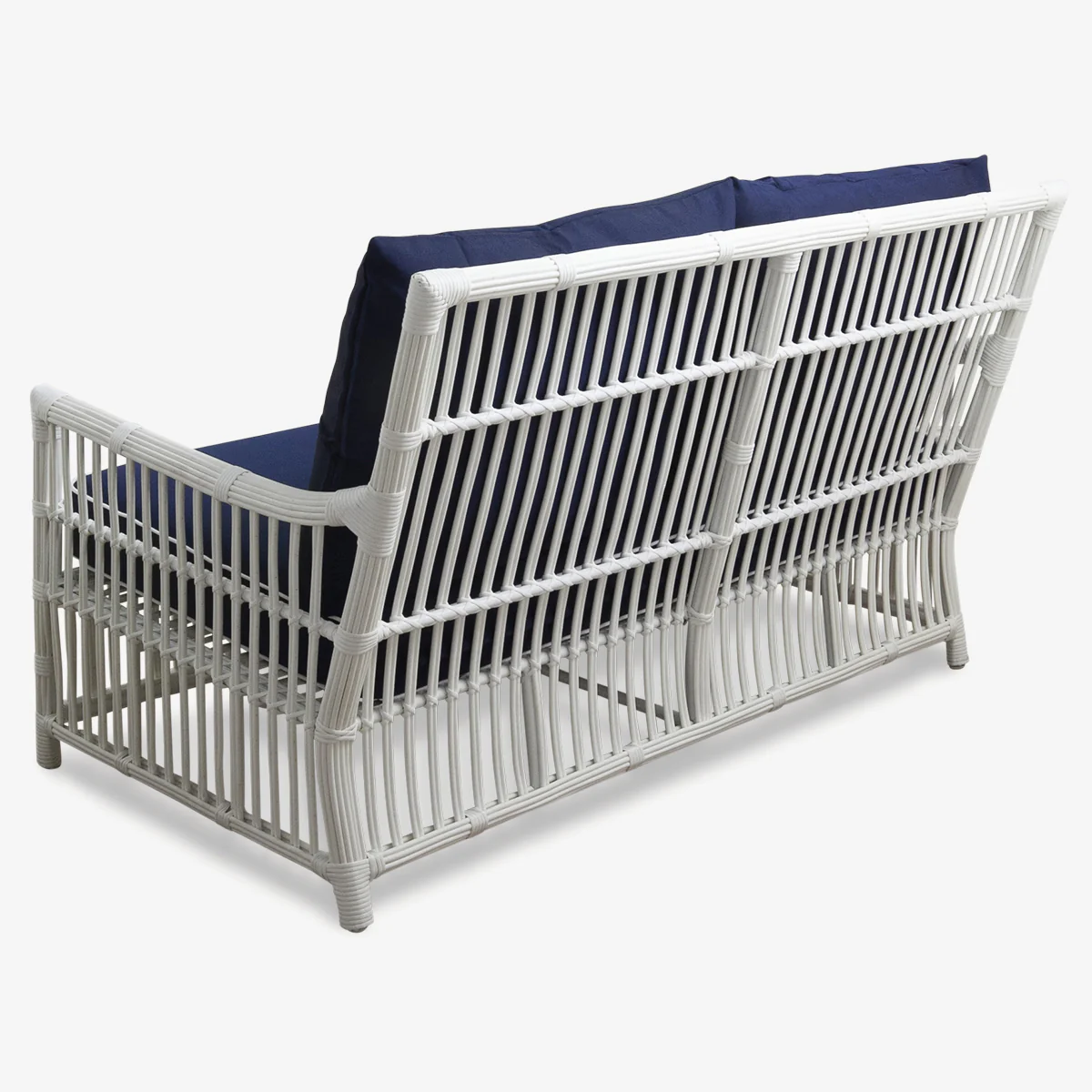 Bermuda Outdoor 2 Seater Sofa (White, Navy Slipcover) - Image 5