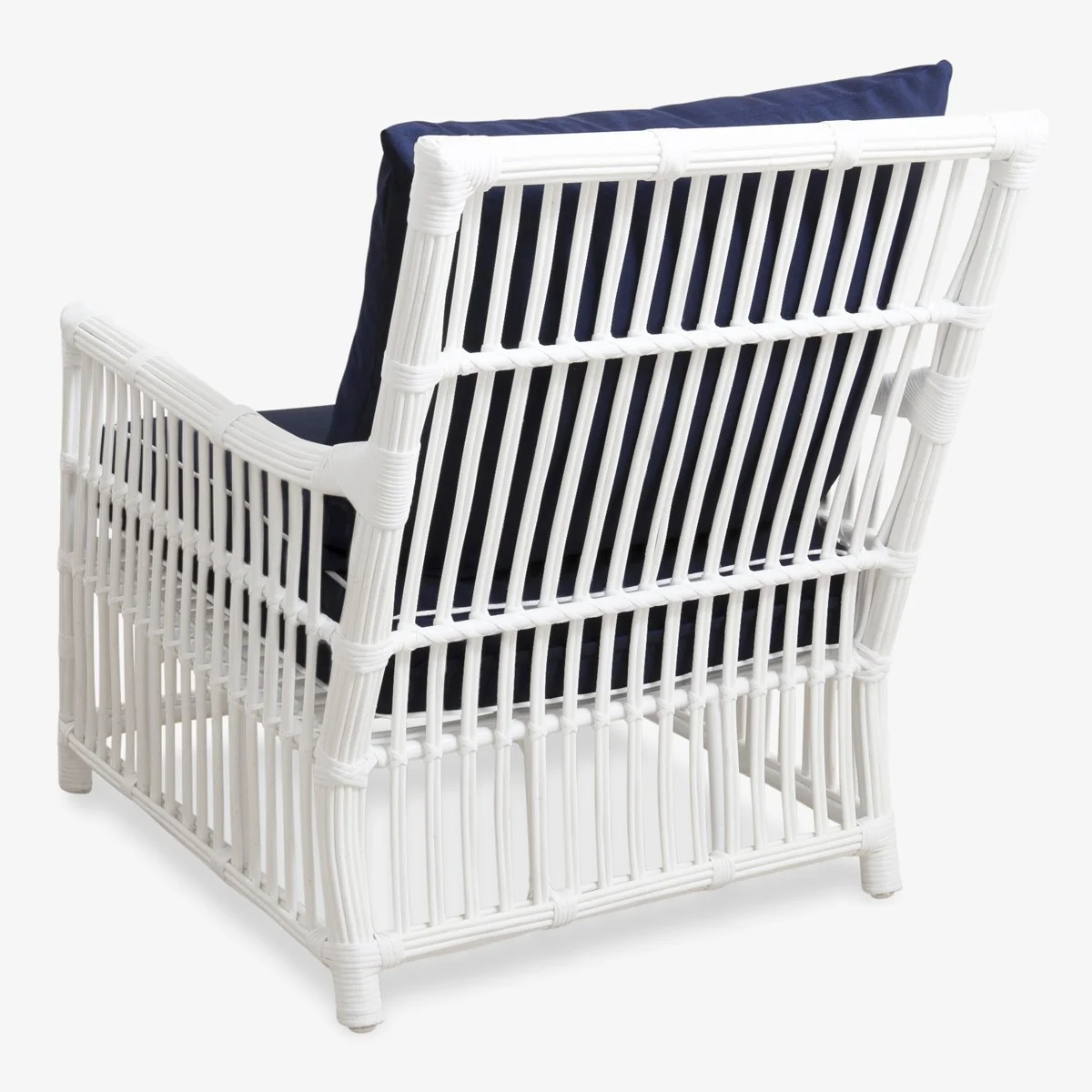 Bermuda Outdoor Chair (White, Navy Slipcover) - Image 4