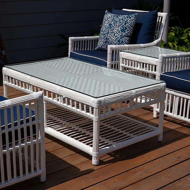 Bermuda Outdoor Coffee Table (White) - Image 4