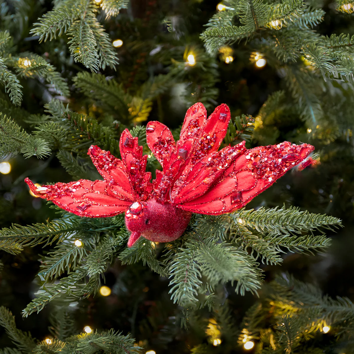 Bird Ornament With Clip (Red) - Image 2