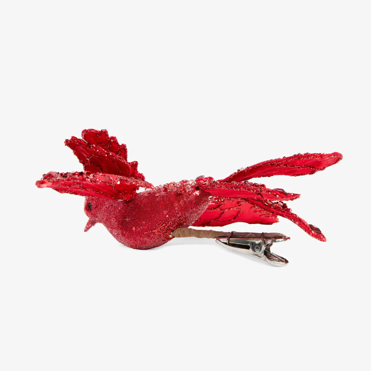 Bird Ornament With Clip (Red) - Image 3