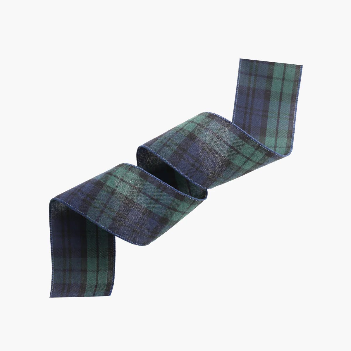 Blue & Green Tartan Wire Ribbon PRE-ORDER