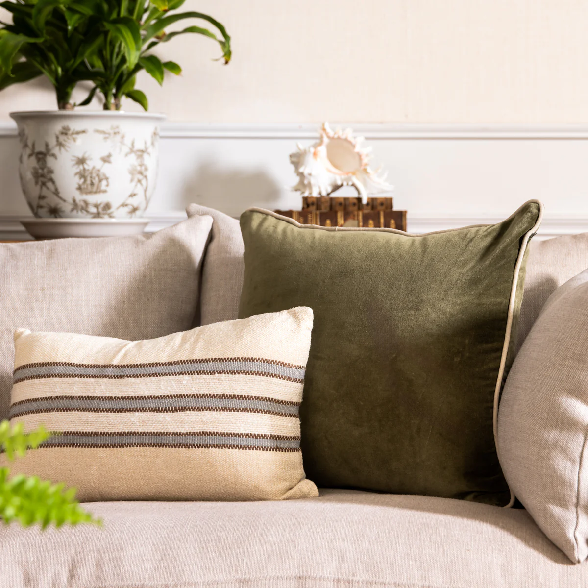 Sage Velvet Cushion Cover - Image 2