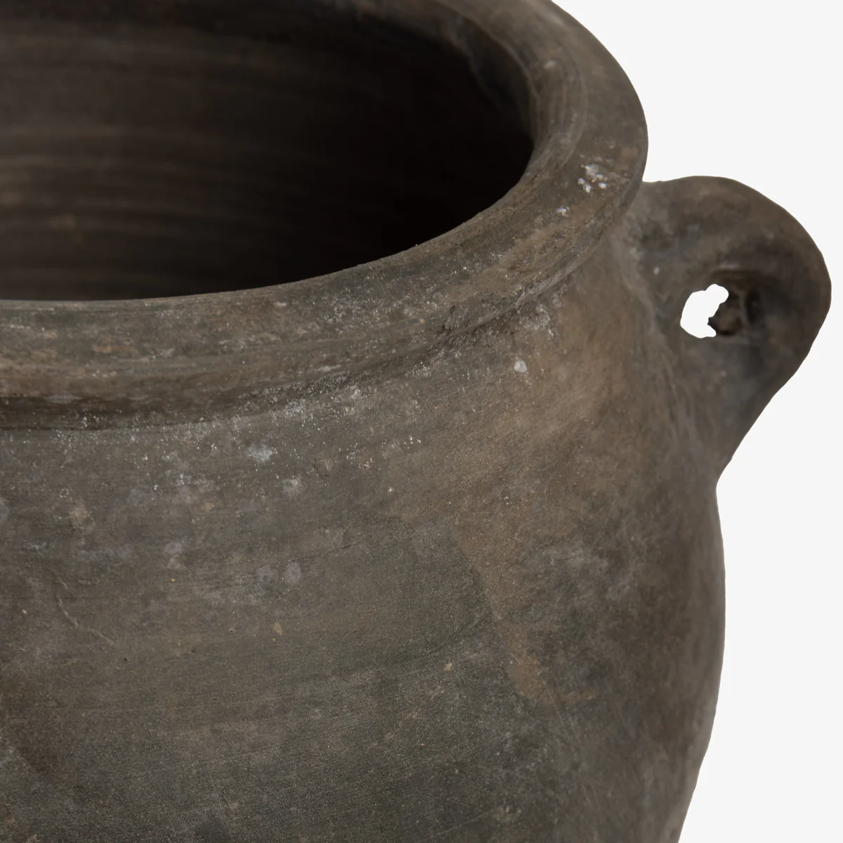 Ceramic Pot with Handles (25cm, Black) - Image 3
