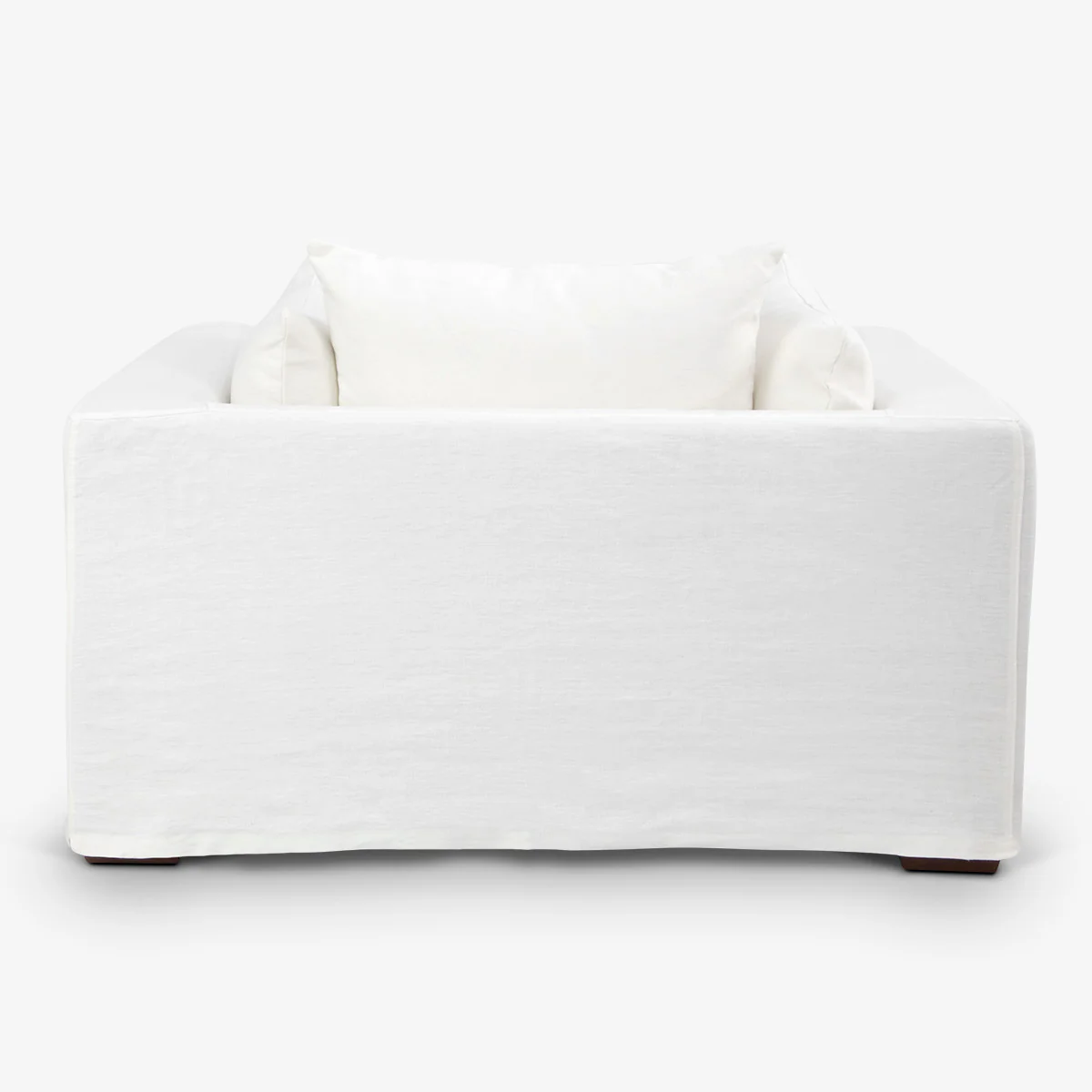 Clara Linen Armchair (White) - Image 3