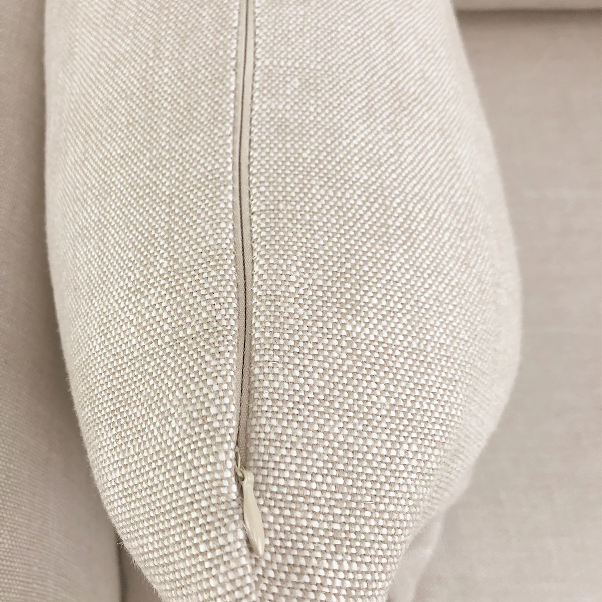 Clara Three Seater Linen Sofa (Latte) - Image 5