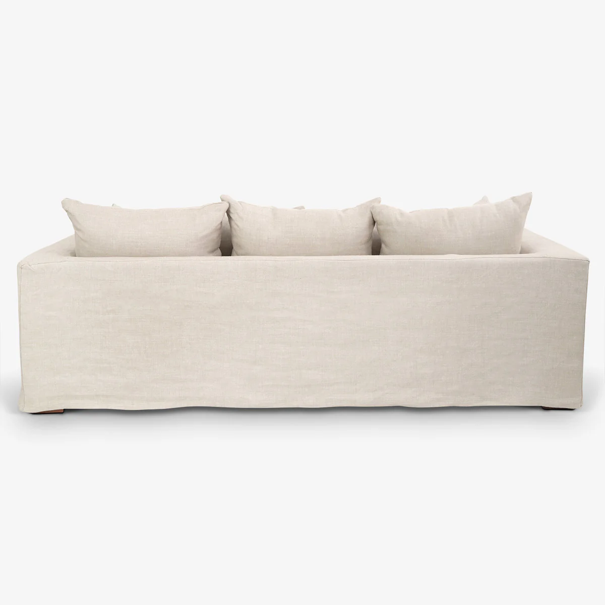 Clara Two Seater Linen Sofa (Latte) - Image 4
