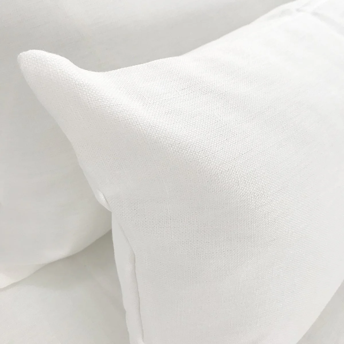 Clara Two Seater Linen Sofa (White) - Image 5