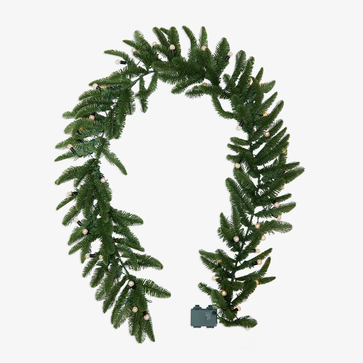 Classic Garland With Pineapple Ball Lights