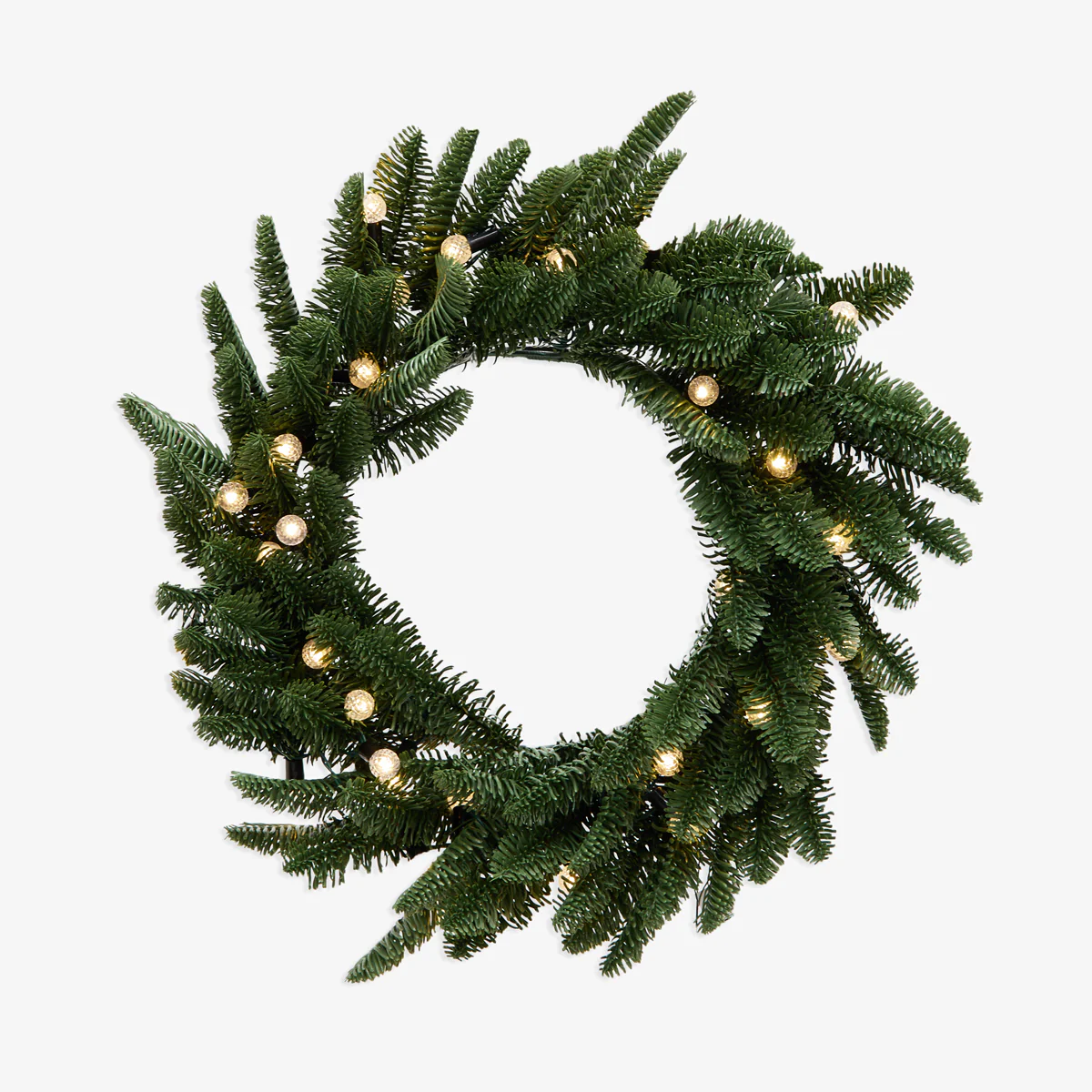 Classic Wreath With Pineapple Ball Lights